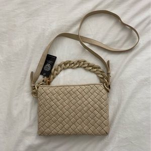 Brand new with tag Vince Camuto woven with chain crossbody strap
